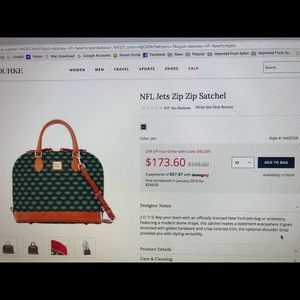 Dooney and Bourke Jets Satchel